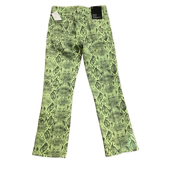 NWT J Brand Lime Boa Selena Mid-rise Cropped Boot Denim Sz 26 Neon - Picture 6 of 11